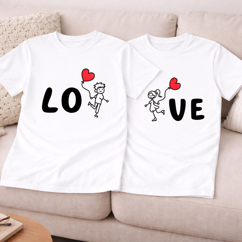 Personalized Couple Matching T-Shirts “Love” Design