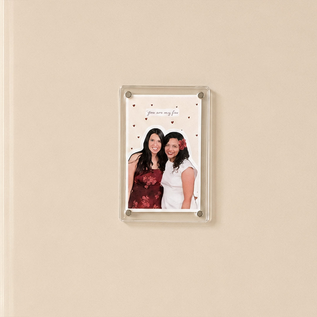 Personalized Best Friend Acrylic Photo Fridge Magnet | Unique Gift for Bestie | Love Craft Gifts™