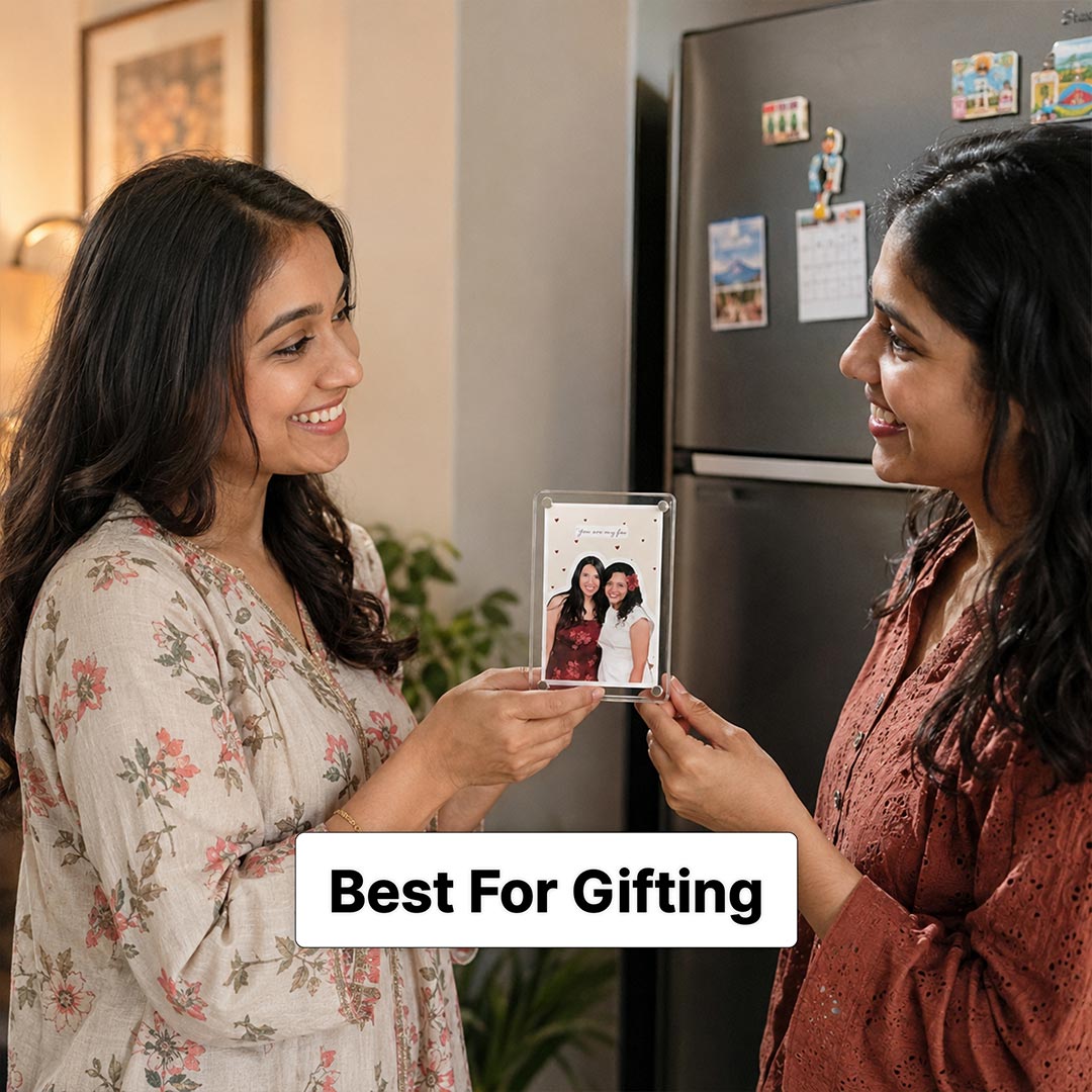 Personalized Best Friend Acrylic Photo Fridge Magnet | Unique Gift for Bestie | Love Craft Gifts™