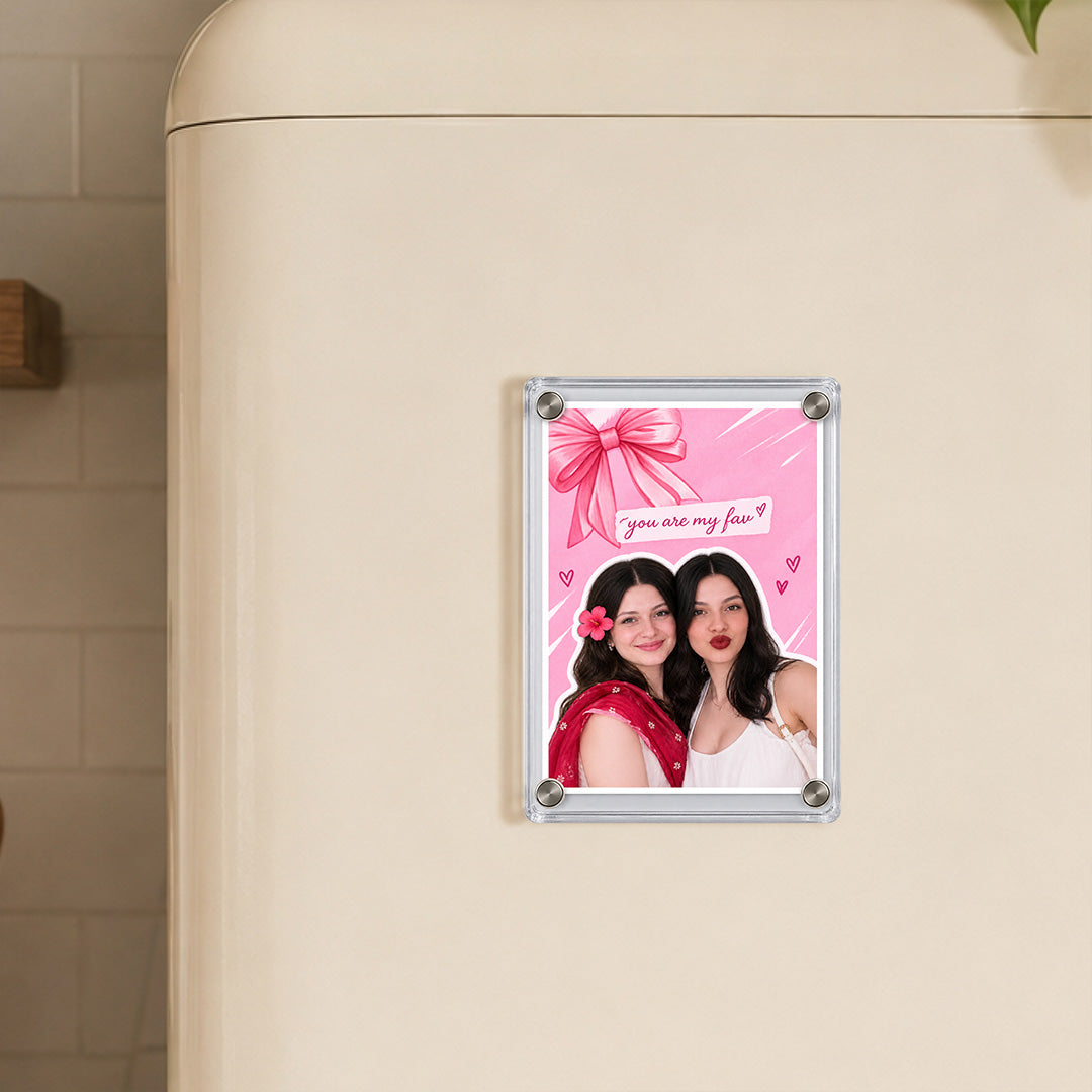 Personalized Best Friend Acrylic Photo Fridge Magnet | Bestie & BFF Friendship Gift | Love Craft Gifts™
