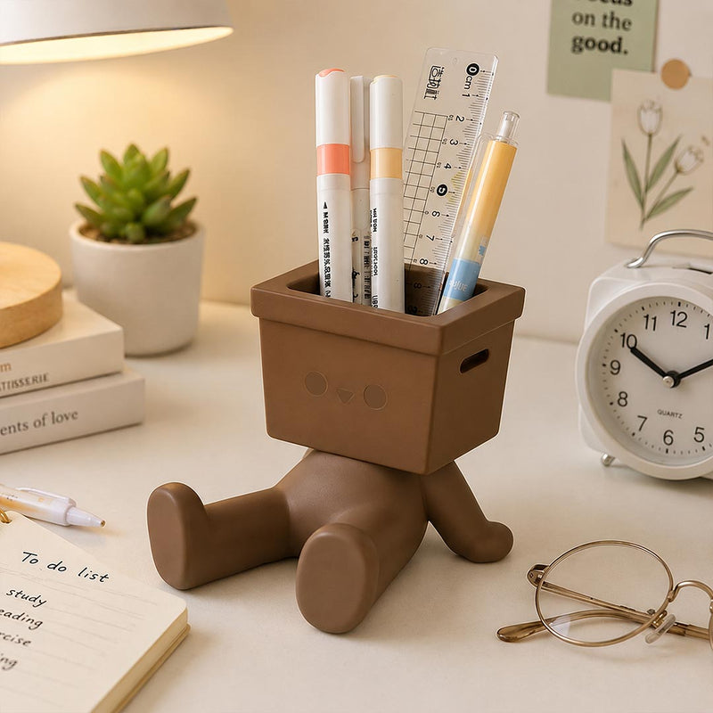Personalized Cute Desk Pen Stand | Gift for Him & Her