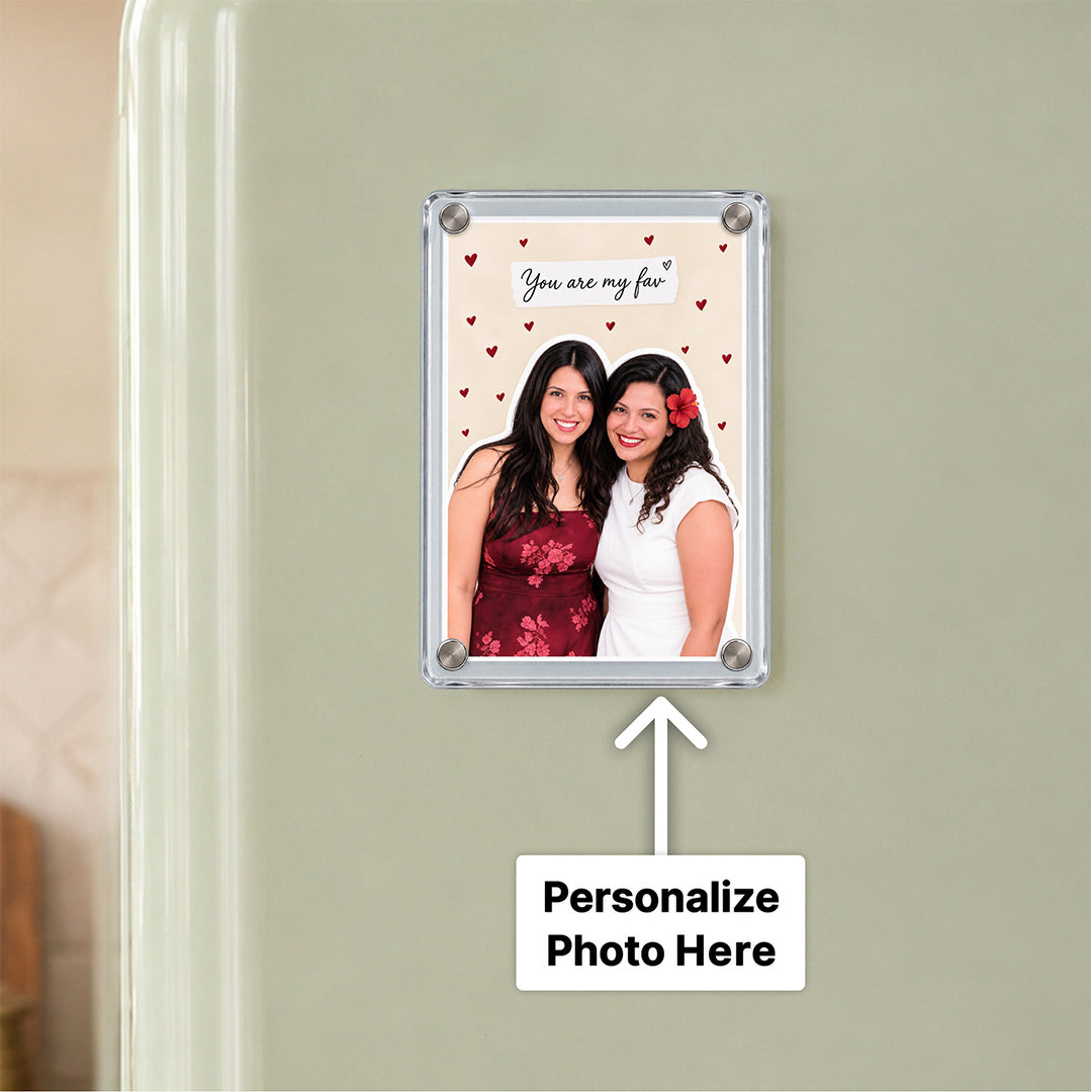 Personalized Best Friend Acrylic Photo Fridge Magnet | Unique Gift for Bestie | Love Craft Gifts™