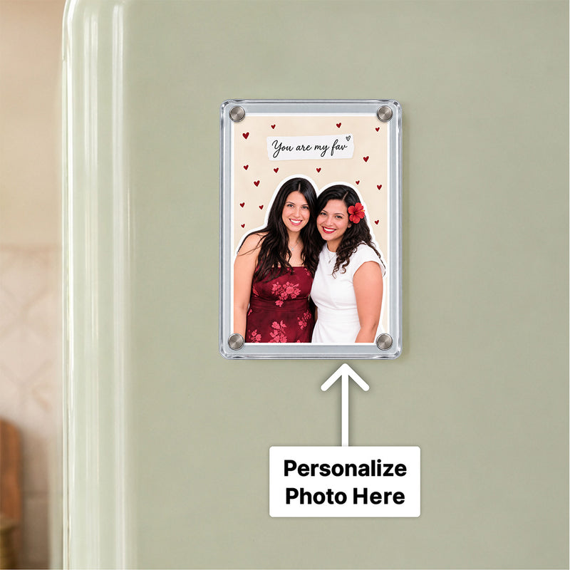 Personalized Best Friend Acrylic Photo Fridge Magnet | Unique Gift for Bestie | Love Craft Gifts™