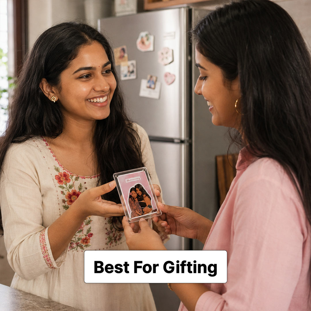 Personalized Best Friend Acrylic Photo Fridge Magnet | Custom Bestie Photo Refrigerator Magnet | Love Craft Gifts™