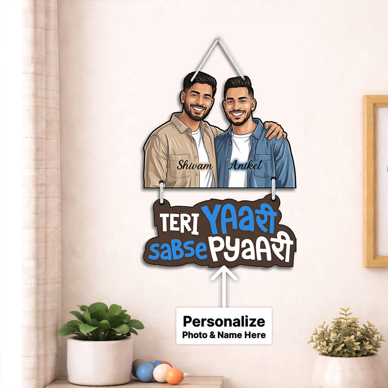 Personalized Friendship Cartoon Wall Hanger-9x12"