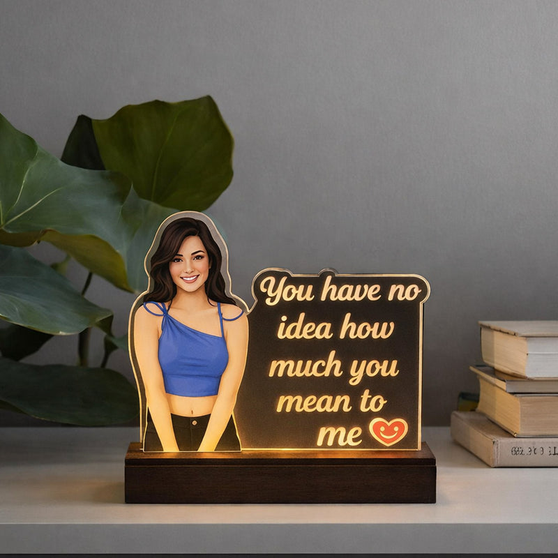 You Mean the World – Personalized Photo Message Acrylic Lamp