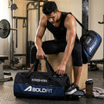 Personalized Boldfit Gym Duffle Bag – Custom Name Sports Travel Bag with Shoe Compartment (20L) | Love Craft Gifts