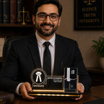 Personalized Advocate LED Visiting Card Holder with Custom Name | Professional Lawyer Desk Décor Gift for Advocates - 8x6" | Love Craft Gifts™