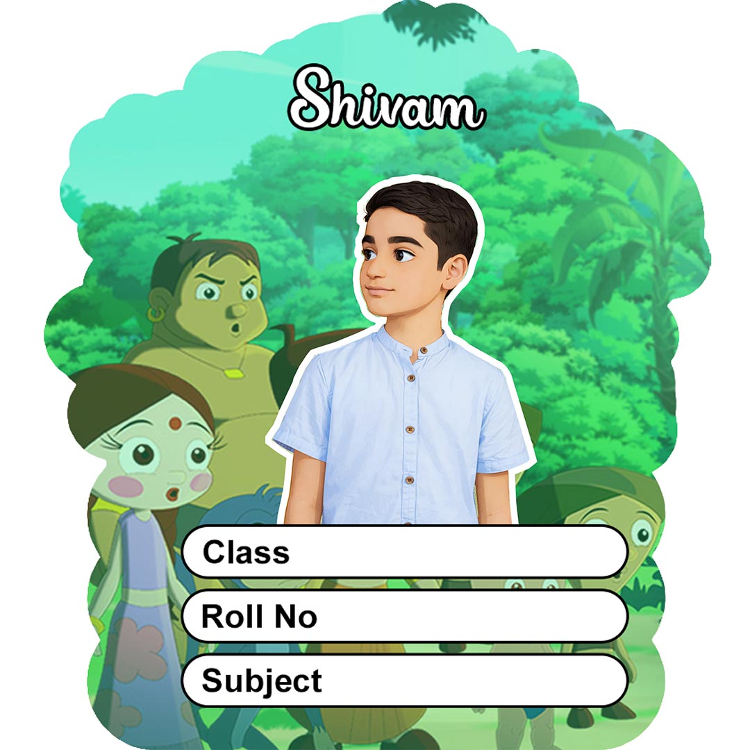 Personalized Jungle Cartoon Kids Name Slips – Illustrated Cartoon Art School Name Stickers (2×3 Inch, 28 Stickers) | Love Craft Gifts