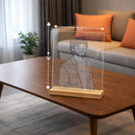 Personalized Kawaii Embossing Art Acrylic Frame – Table Top Gift (6×8 Inch) | Love Craft Gifts