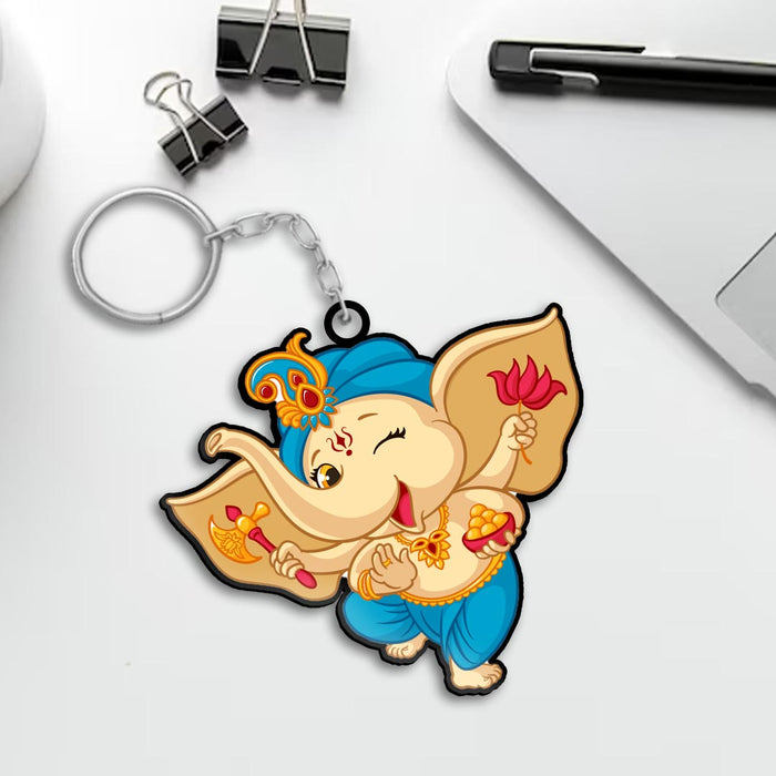 Cartoon Ganesha Keychain | Love Craft Gifts