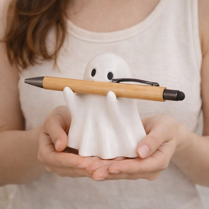 Personalized Cute Ghost Pen Holder – Custom Name Desk Organizer Gift for Kids & Friends | Love Craft Gifts™