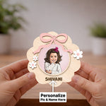 Personalized Baby Cartoon Fridge Magnet (3x3 Inch) – Custom Name & Photo Cute Kids Magnet Décor | Love Craft Gifts