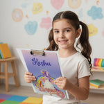 Personalized Kids Writing Board with Name (Unicorn Theme) | Love Craft Gifts