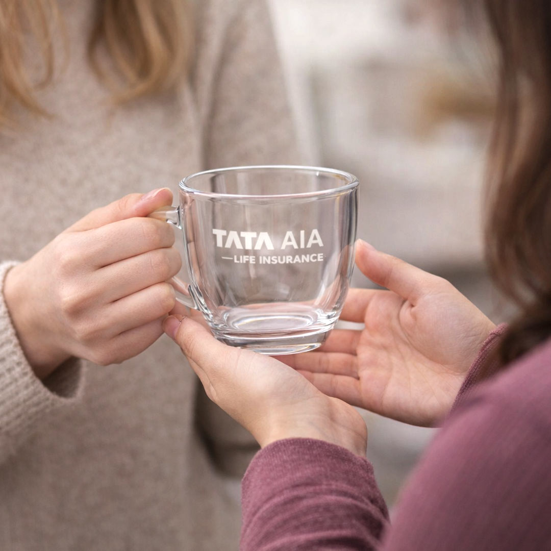 Personalized 6 Glass Cup Set with Name & Logo – Premium Customized Drinkware | Love Craft Gifts