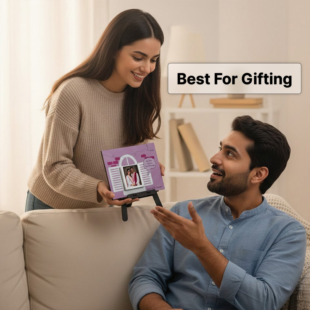 Personalized Couple Table Photo Frame (6×8”) | Love Craft Gifts