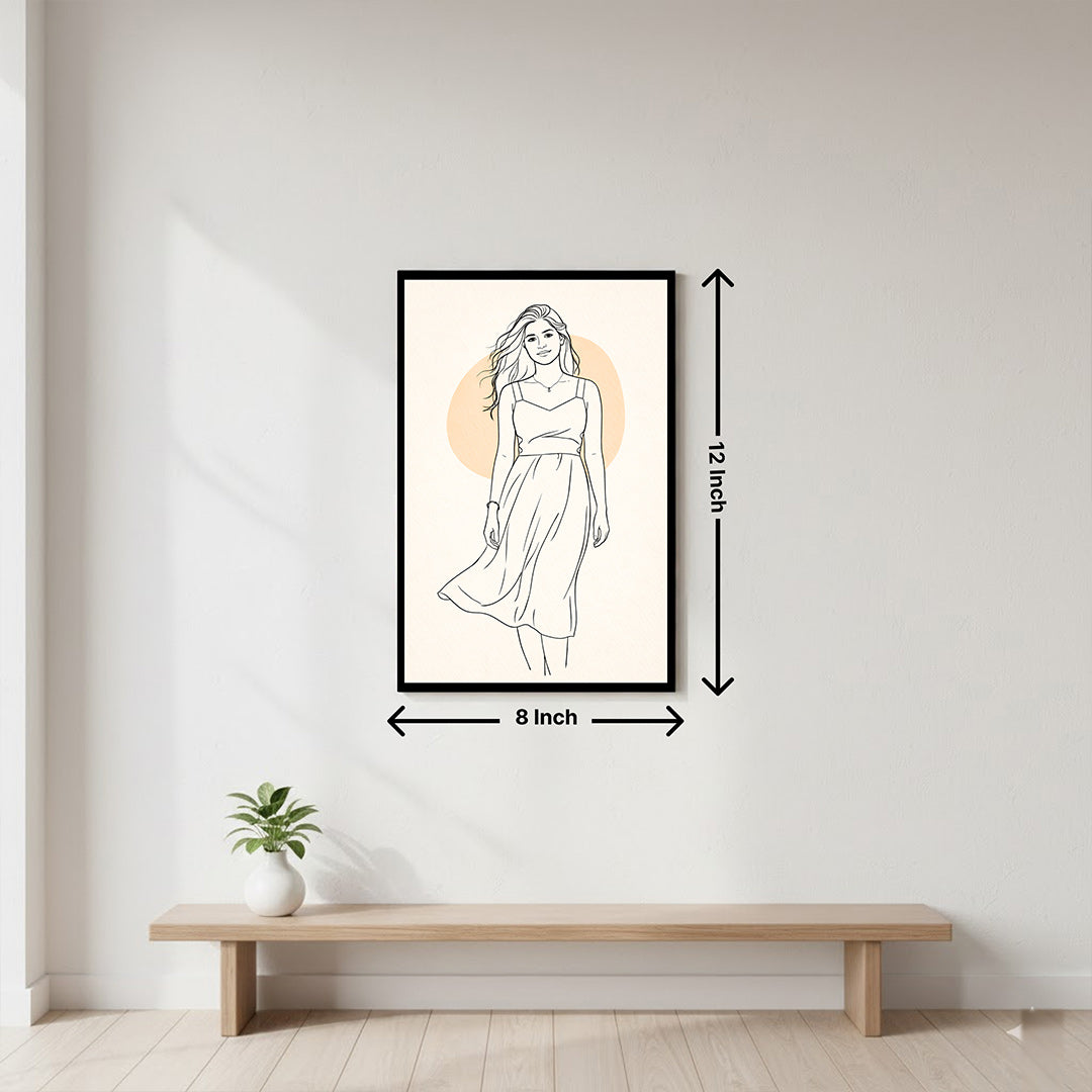 Minimalist Line Art Wall Frame (8×12”) | Love Craft Gifts