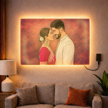 Personalized LED Acrylic Wall Couple Cartoon Frame (24x36")
