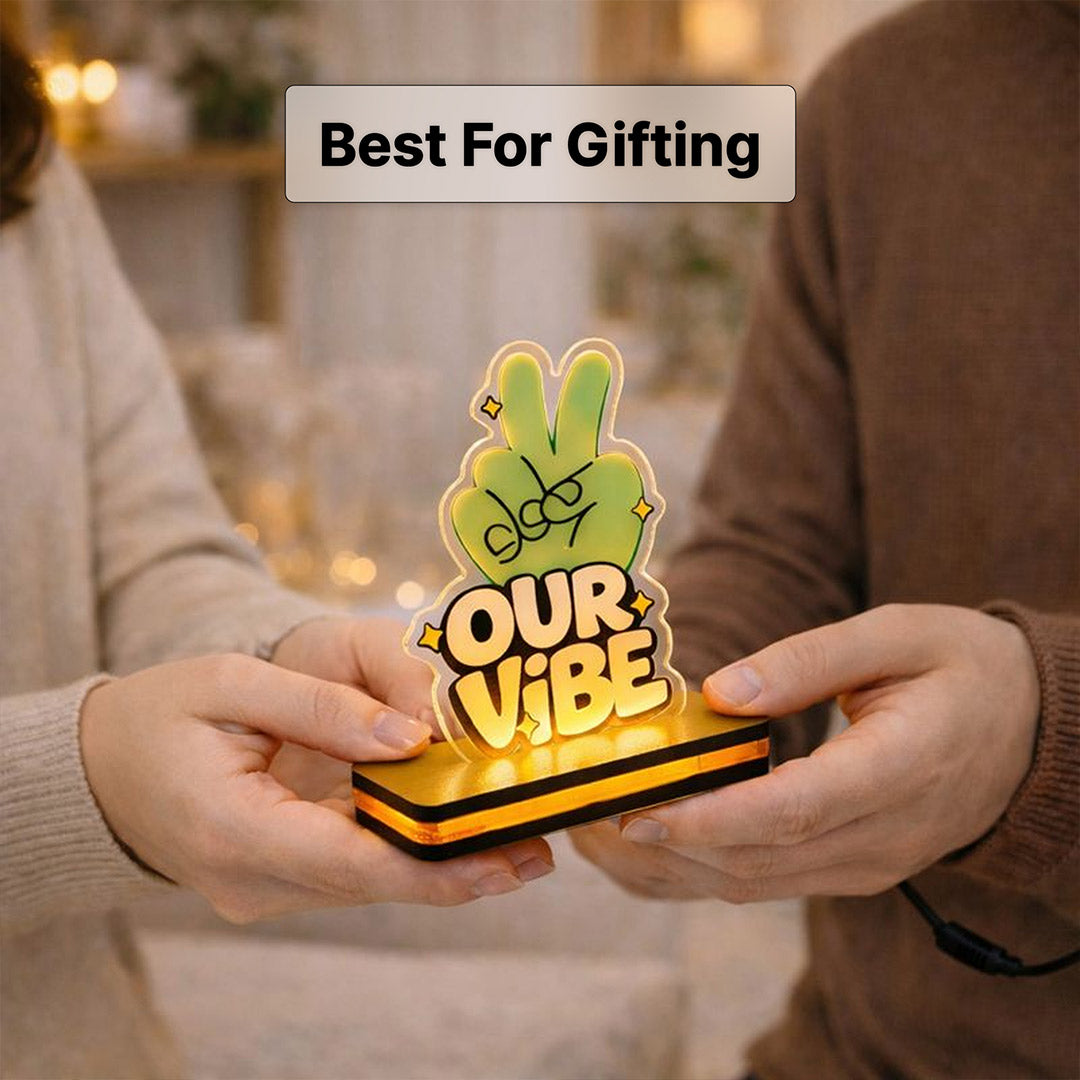 Our Vibe Acrylic LED Desk Lamp (5×8”) | Love Craft Gifts