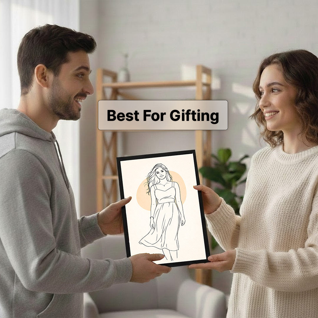 Minimalist Line Art Wall Frame (8×12”) | Love Craft Gifts