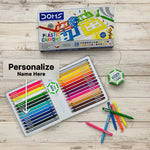 Personalized DOMS Plastic Crayons – 28 Shades (Multicolour) | Love Craft Gifts