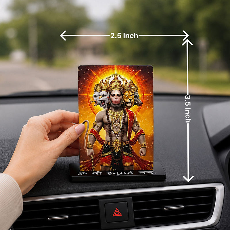 Panchmukhi Hanuman Acrylic Car Dashboard- 2.5x3.5