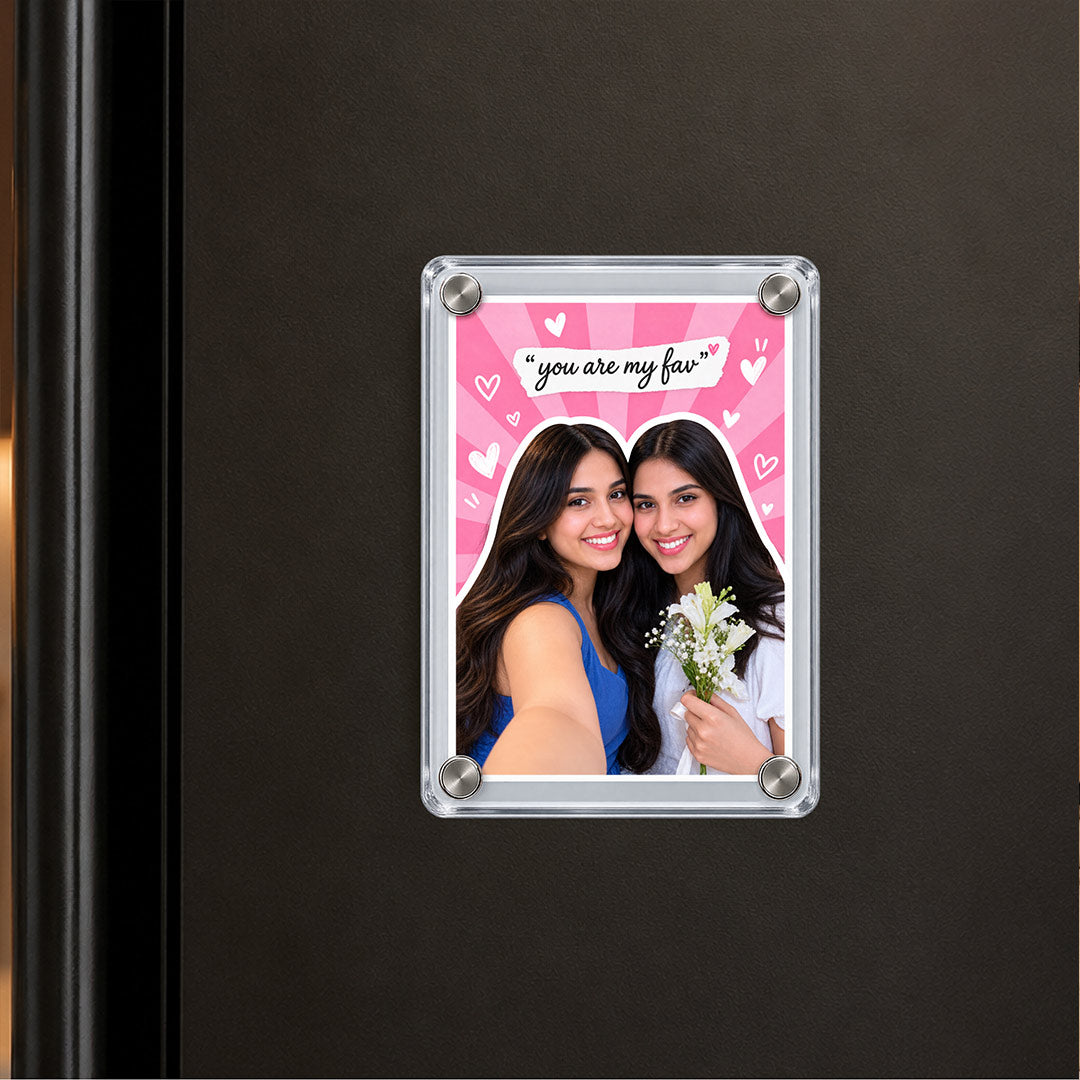 Personalized Best Friend Acrylic Photo Fridge Magnet | BFF Friendship Gift | Love Craft Gifts™