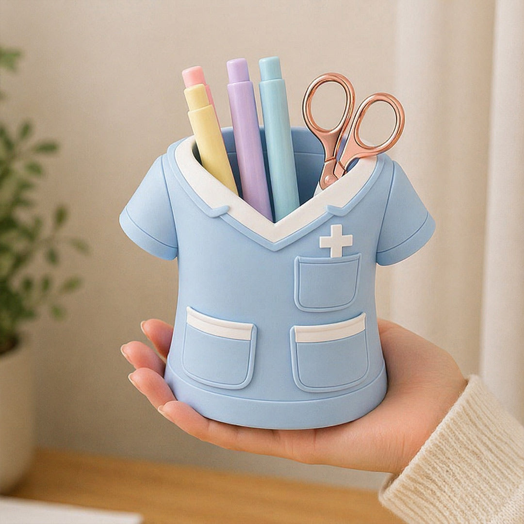 Premium Medical Scrub Design Pen Stand – Personalized 3D Printed Doctor & Nurse Desk Organizer Gift (Plastic) | Love Craft Gifts™