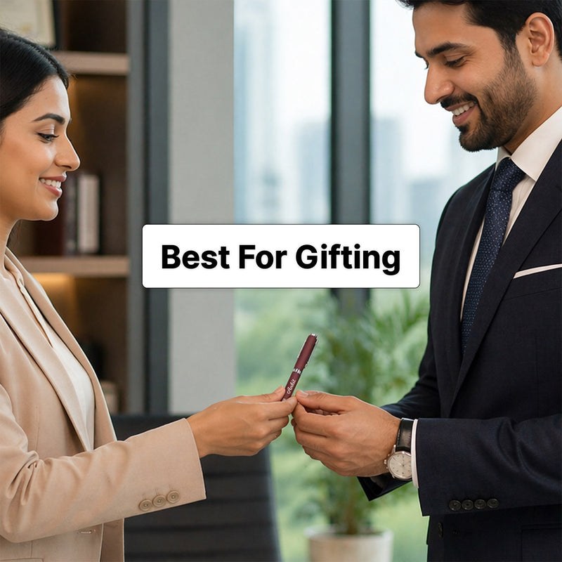 Stylish Personalized Maroon Pen Gift for Professionals | Love Craft Gifts™