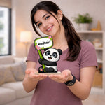 Personalized Panda Name Table Stand (6x8 Inch) – Custom Cute Panda Desk Decor Gift for Kids | Love Craft Gifts™