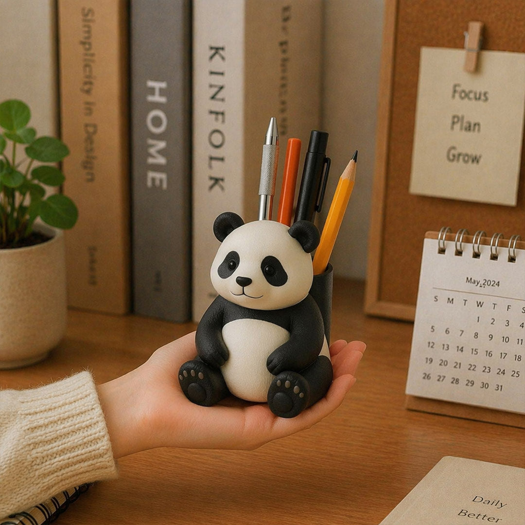 Personalized Panda Pen Holder – Custom Name Cute Panda Desk Organizer Gift | Love Craft Gifts™