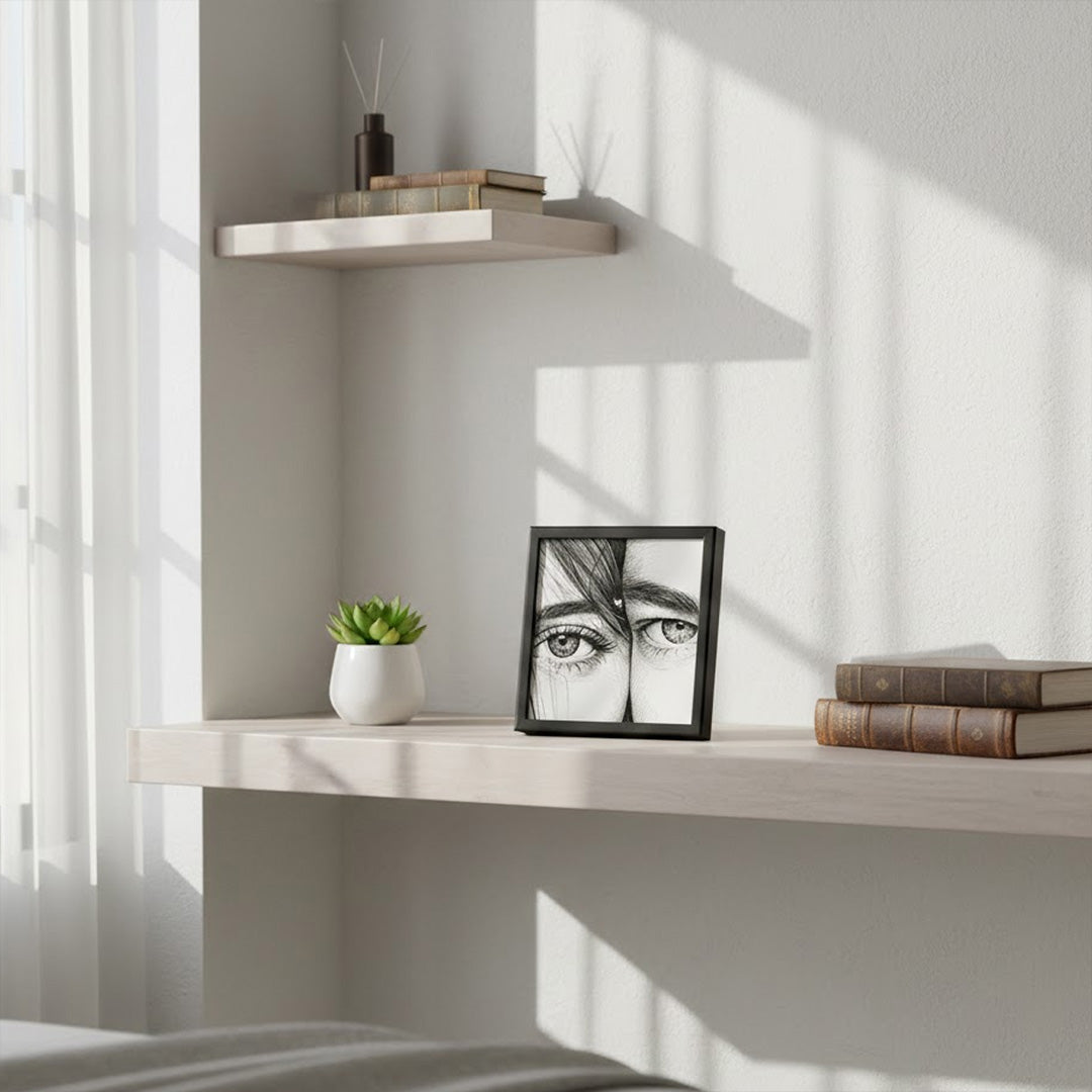 Personalized Pencil Sketch Eye Portrait Mini Wall Frame (4×4 Inch) | Love Craft Gifts