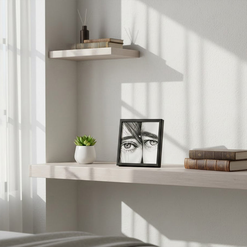 Personalized Pencil Sketch Eye Portrait Mini Wall Frame (4×4 Inch) | Love Craft Gifts