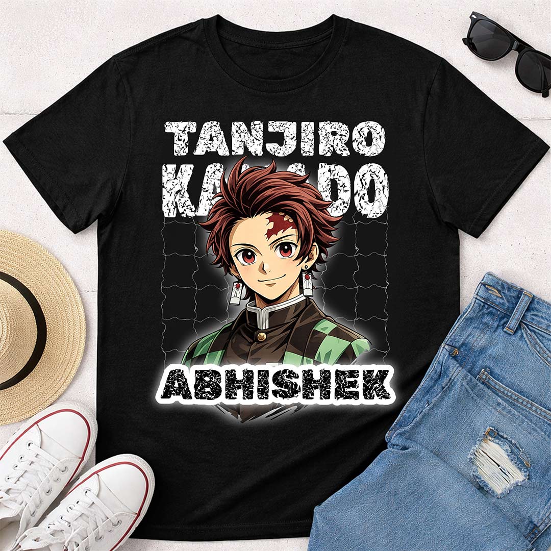 Personalized Anime Shadow Ninja Name T-Shirt for Men & Women – Custom Printed Black Tee | Love Craft Gifts