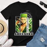 Personalized Anime Swordsman Inspired Name T-Shirt for Men & Women – Custom Printed Black Tee | Love Craft Gifts