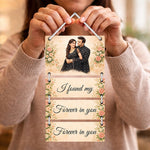 Personalized Couple Wooden Wall Hanging Plaque – Custom Photo & Message Multi Panel Romantic Décor (9x15 Inch) | Love Craft Gifts