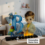 Customized Alphabet Acrylic LED Name Lamp for Kids (Warm White Glow) | Love Craft Gifts