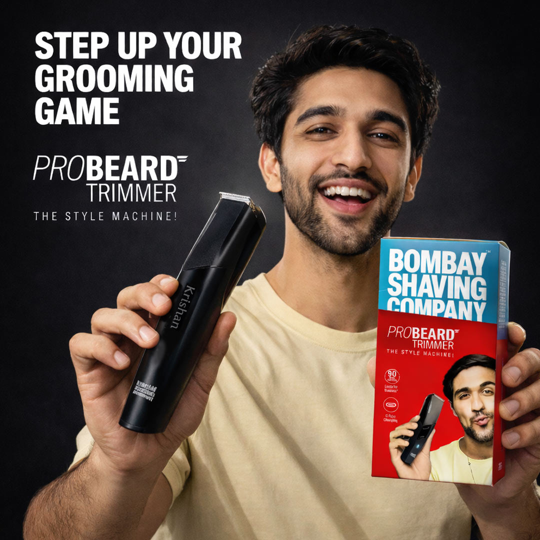 Bombay Shaving Company Pro Beard Trimmer for Men – Customized Name Engraved | Cordless Beard Styling Trimmer with Type-C Charging