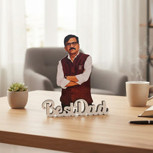 Personalized Cartoon Name Table Stand – Best Dad Edition (7×6 Inch)