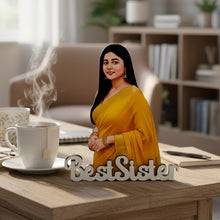 Personalized Cartoon Name Table Stand – Best Sister Edition (7×6 Inch)