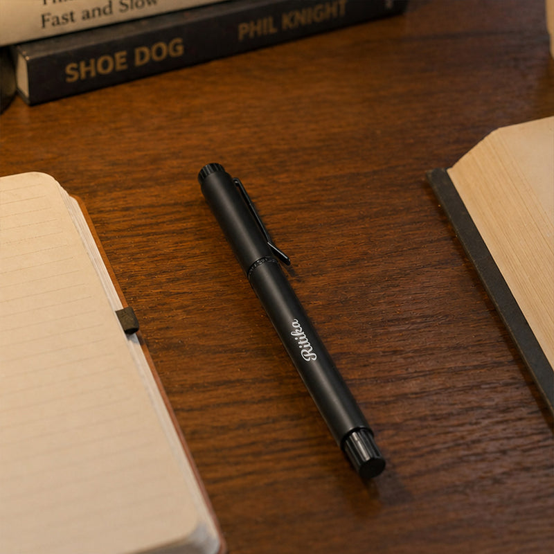 Personalized Black Name Pen (Standard Size) – Sleek Custom Writing Gift for Professionals & Students | Love Craft Gifts™