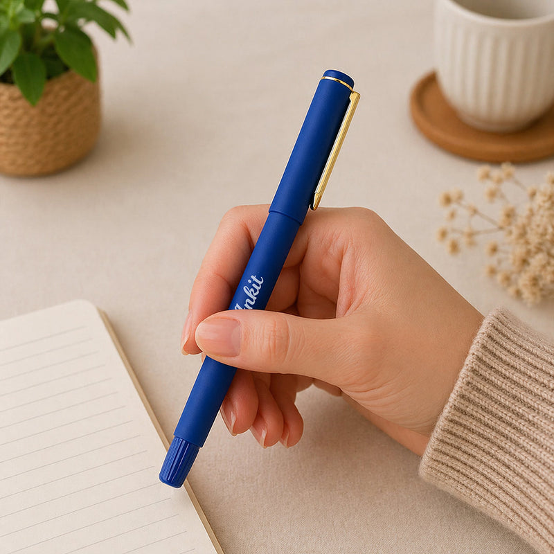 Personalized Blue Pen (Standard Size) – Stylish Custom Name Writing Gift for Professionals | Love Craft Gifts™