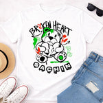 Personalized Broken Heart Teddy Kids T-Shirt – Custom Name Printed Cool Graphic Tee for Boys & Girls | Love Craft Gifts