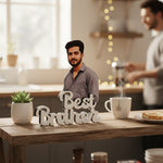 Personalized Cartoon Name Table Stand – Best Brother Edition (7×6 Inch) | Love Craft Gifts