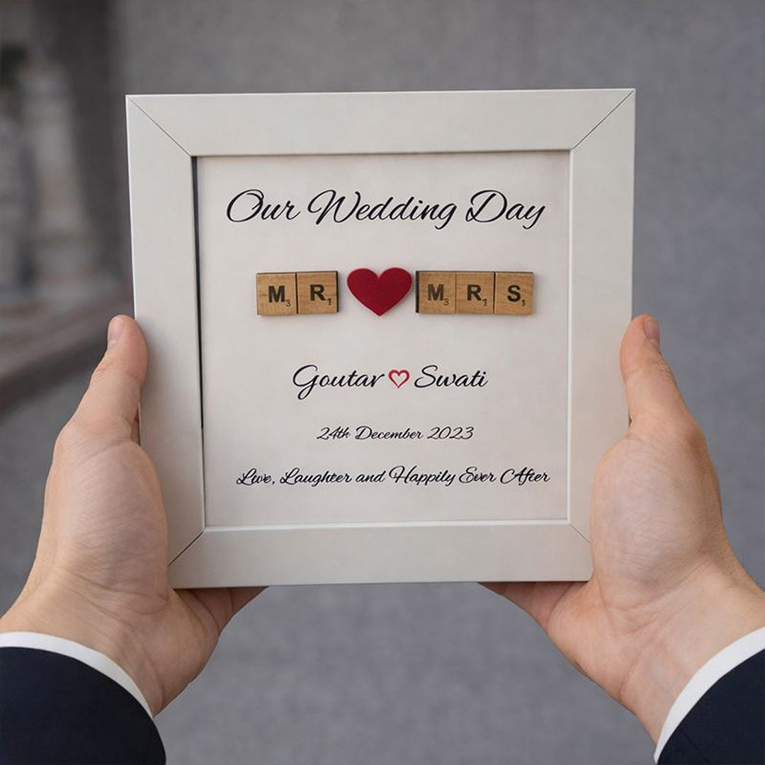 Personalized Wedding Day Photo Frame (6×6”) | Love Craft Gifts