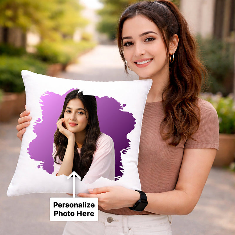 Personalized Photo Printed Cushion Pillow – Custom Soft Memory Cushion Gift for Home Décor (10x10 Inch) | Love Craft Gifts