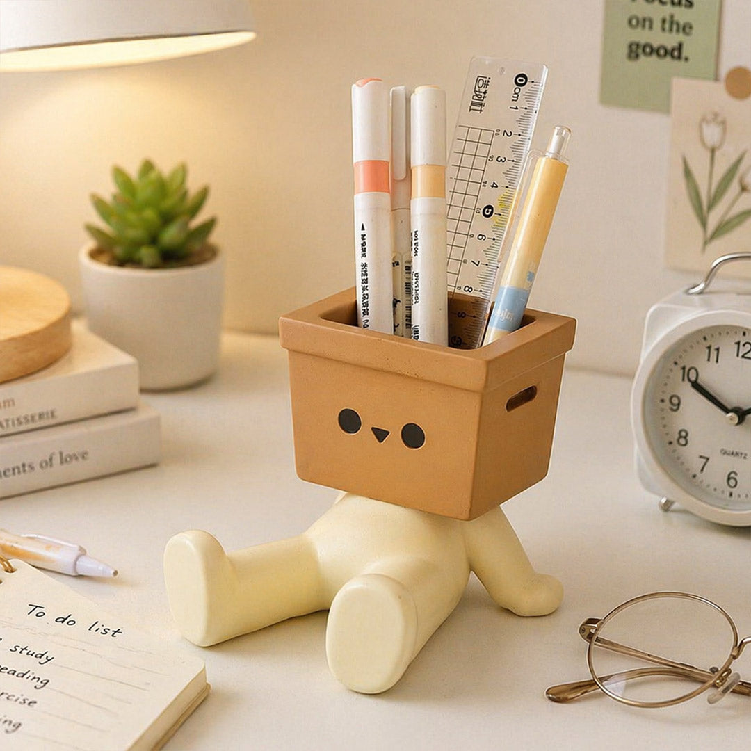 Personalized Cute Desk Pen Stand – Custom Name Organizer Holder Gift for Him & Her | Love Craft Gifts™