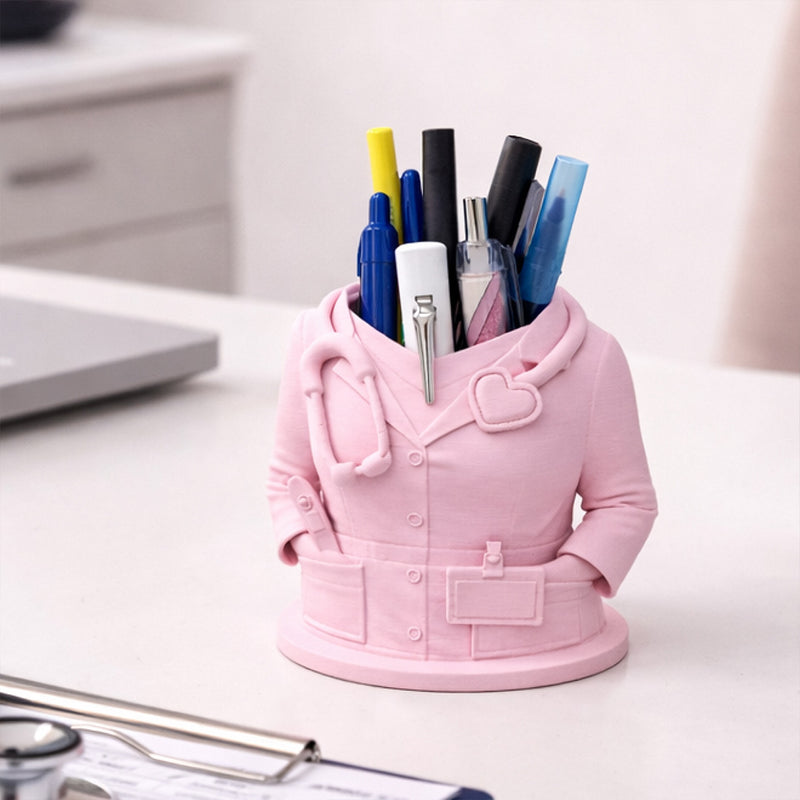 Personalized Doctor Coat Pen Stand with Name – Custom Medical Desk Organizer Gift for Doctors, Nurses & Medical Students | Love Craft Gifts™