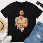 Personalized Drip Portrait T-Shirt for Women – Custom Photo Graphic Black Tee (240–260 GSM) | Love Craft Gifts