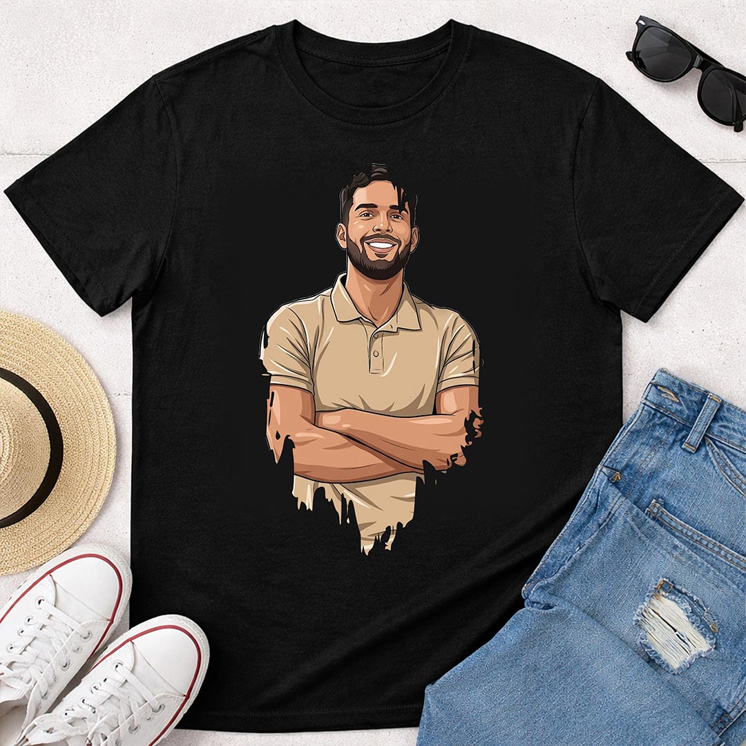 Personalized Drip Portrait T-Shirt for Women – Custom Photo Graphic Black Tee (240–260 GSM) | Love Craft Gifts